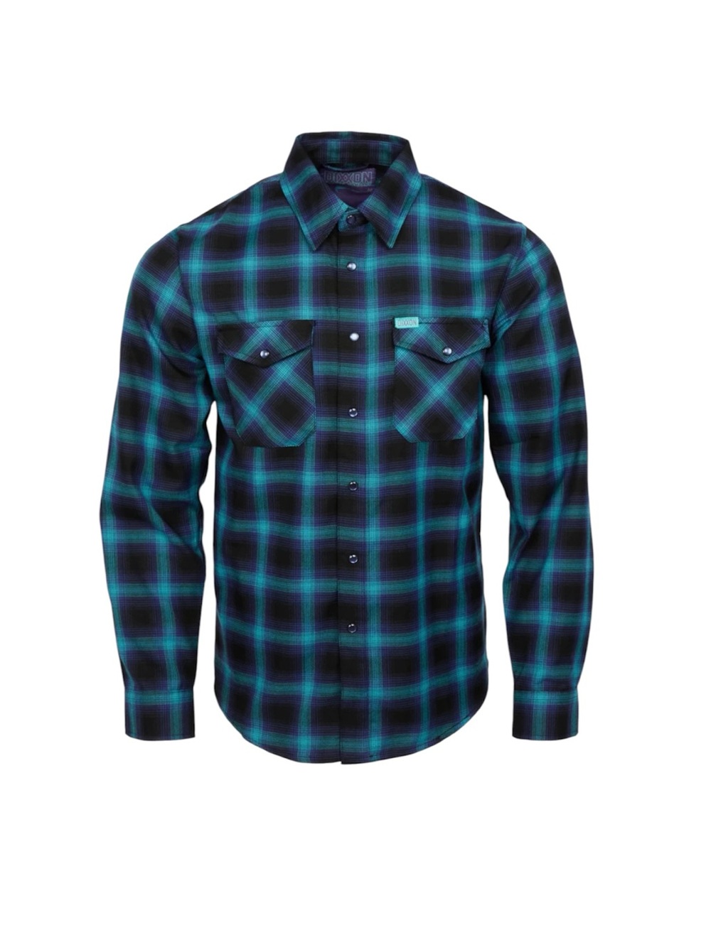 Dixxon Flannel Co. The Borealis Northern Lights Plaid Snap Button Shirt - Medium
